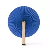 Foldable fan with wooden spokes