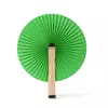 Foldable fan with wooden spokes