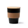 Eco cup with bamboo lid and cork grip