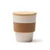Eco cup with bamboo lid and cork grip