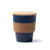 Eco cup with bamboo lid and cork grip