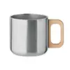 Double wall mug with a wooden handle 350 ml