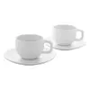 Cappuccino cup set with saucers