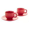 Cappuccino cup set with saucers