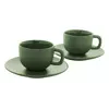Cappuccino cup set with saucers