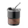 Stainless steel tumbler with straw