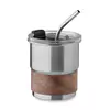 Stainless steel tumbler with straw