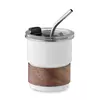 Stainless steel tumbler with straw