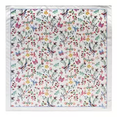 Копринен шал Butterfly White