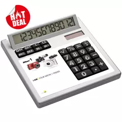 desk calculator with insert
