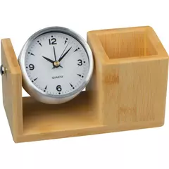 Бамбуков моливник с часовник