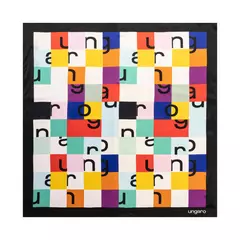 Копринен шал Ada Black/multi