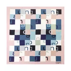 Копринен шал Ada Light Pink/multi