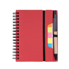 Eco notebook with ruler, indexes and pen