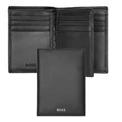 Вертикален портфейл за карти Trifold Classic Smooth Black
