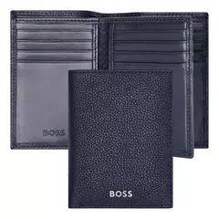 Вертикален портфейл за карти Trifold Classic Grained Navy