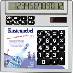 desk calculator with insert