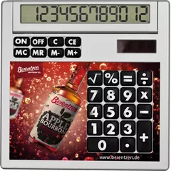desk calculator with insert
