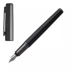 Metal fountain pen Minimal Dark Chrome