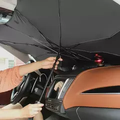 Automatic folding car sunshade