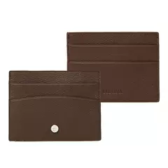 Визитник Button Brown