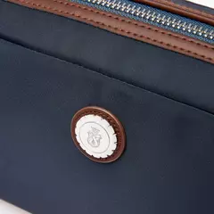 Козметичен несесер Button Navy & Brown