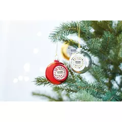 Christmas ball with branding tile