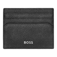 Кожен визитник Classic Grained Black