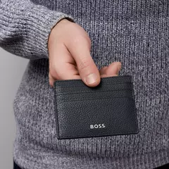 Кожен визитник Classic Grained Black