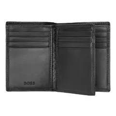 Вертикален портфейл за карти Trifold Classic Smooth Black