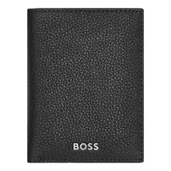 Вертикален портфейл за карти Trifold Classic Grained Black