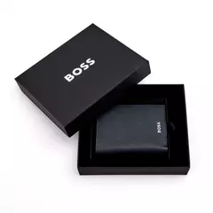 Вертикален портфейл за карти Trifold Classic Grained Navy