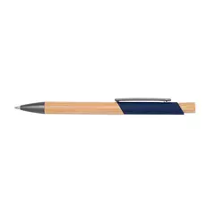 Metal ball pen with bamboo elements