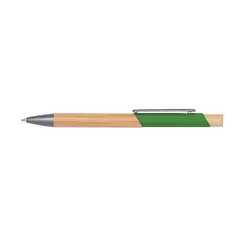 Metal ball pen with bamboo elements