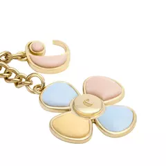 Метален ключодържател Vivienne Light Blue