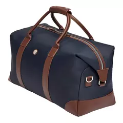 Пътна чанта Button Navy & Brown
