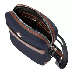 Чанта за през рамо Button Navy & Brown