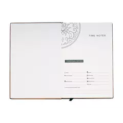 Notebook with thermal leather and metal plate