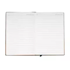 Notebook with thermal leather and metal plate