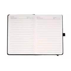 Notebook with hard covers made of thermo eco leather