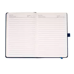 Notebook with hard covers made of thermo eco leather
