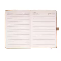 Notebook with hard covers made of thermo eco leather
