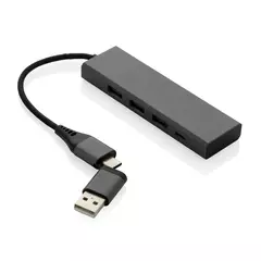 Terra RCS рециклиран алуминиев хъб с USB портове