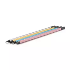 Black wooden pencil with an eraser