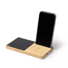 Подложка за чаша с безжично зарядно и стойка за телефон