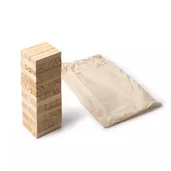 Jenga in cotton drawstring bag