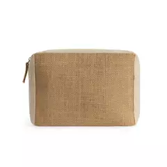 Cosmetic bag made of cotton and jute