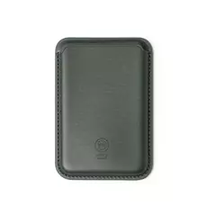 Leather card case with magnet for phone