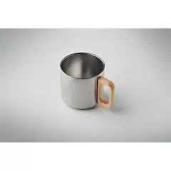 Double wall mug with a wooden handle 350 ml