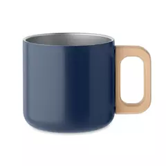 Double wall mug with a wooden handle 350 ml